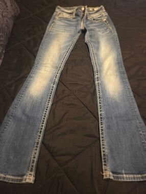 Miss Me Light Blue Wide-Leg Flare Jeans